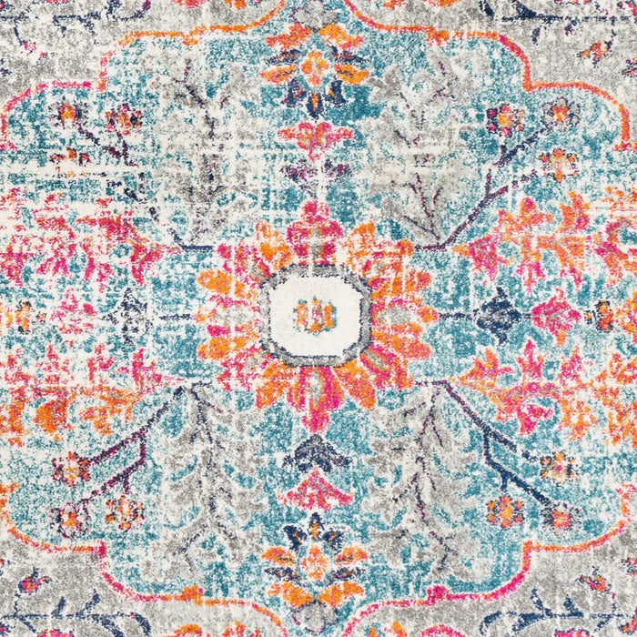 LOU Vintage Traditional Oriental Boho Teal/Beige Rug