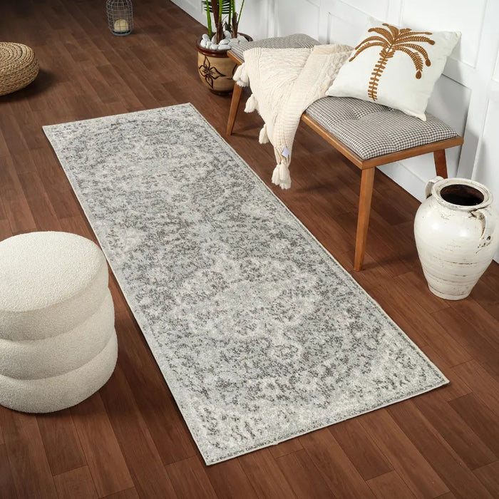 LOU Vintage Traditional Oriental Boho Black Rug