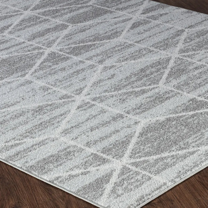 Xion Scandi Geometric Grey/White Rug