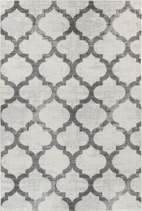 Quinn Vintage Oriental Boho Grey White Rug