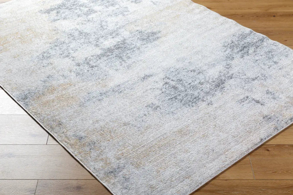 Edith Abstract Modern Marble Charcoal/Amber Rug