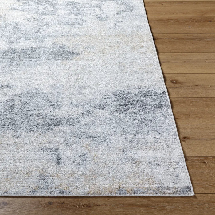 Edith Abstract Modern Marble Charcoal/Amber Rug