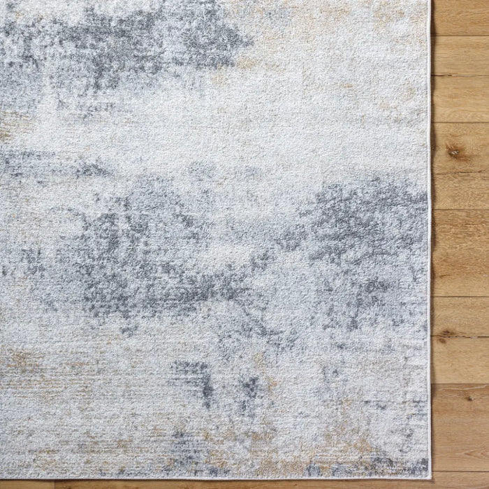 Edith Abstract Modern Marble Charcoal/Amber Rug