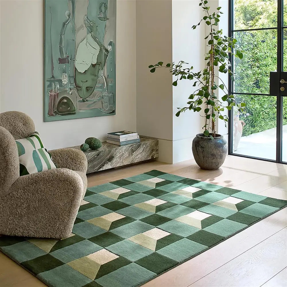 Blocks Fern 141907 Green Rug — RugsDirect Online