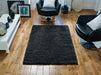 Oriental Weavers harmony charcoal Black Living Room Shaggy Rug.