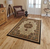 Think Rugs heritage 4400 black cream Black, Ivory Living Room  Rug.