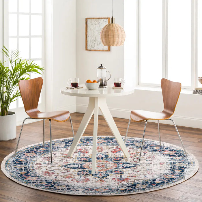SELMA HILL In- & Outdoor Traditional Boho Dark Blue Rug