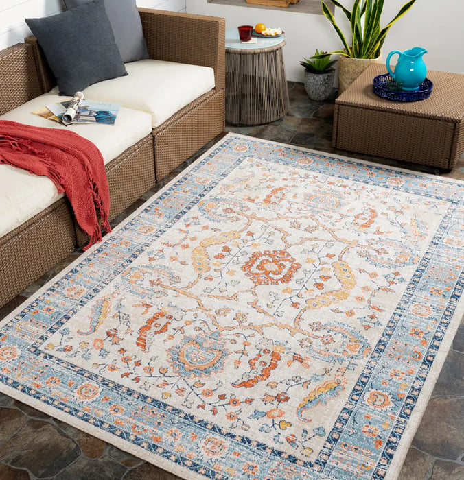 GALILEA In- & Outdoor Traditional Boho Burnt Orange Rug