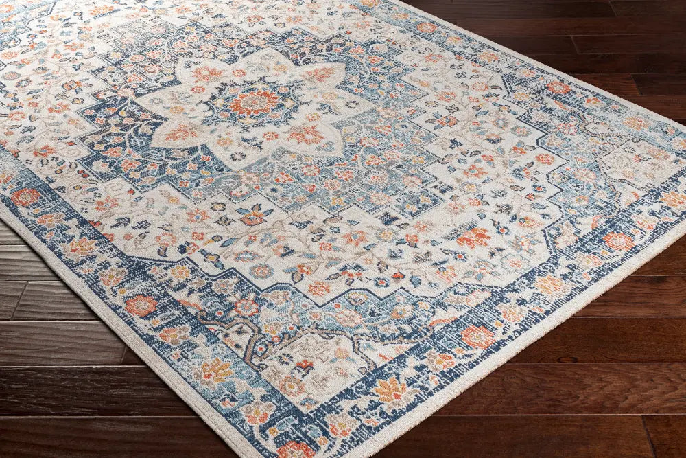 SELMA CLIFF In- & Outdoor Traditional Boho Dark Blue Rug