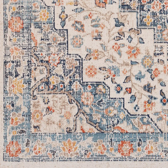 SELMA CLIFF In- & Outdoor Traditional Boho Dark Blue Rug