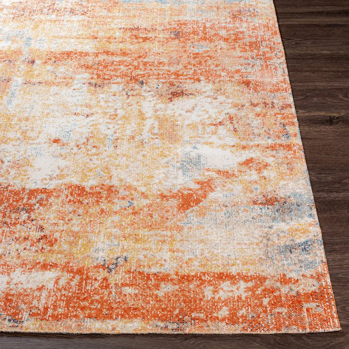 SAMIRA HILL In- & Outdoor Modern Burnt Orange Rug