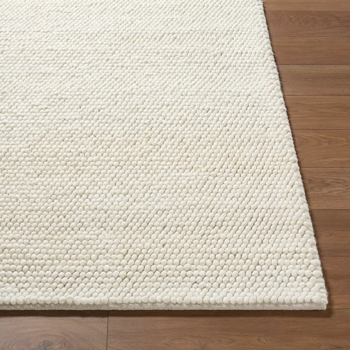Hazar Hand Woven Ivory Cream Beige Wool Global Living Dining Bedroom HZA2300 Rug