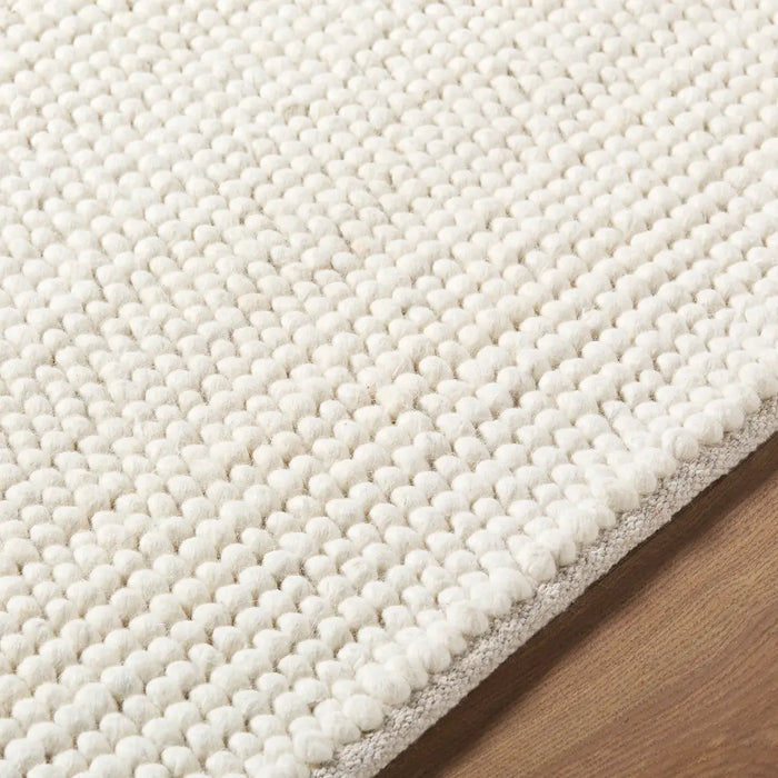 Hazar Hand Woven Ivory Cream Beige Wool Global Living Dining Bedroom HZA2300 Rug
