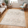 LOTUS Vintage Traditional Oriental Boho Tan/Ivory Rug