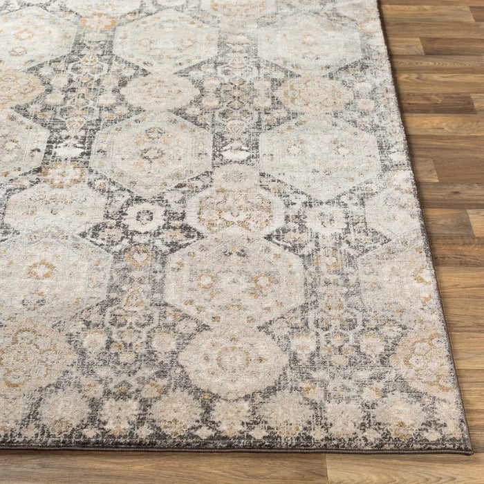 LOTUS Vintage Traditional Oriental Boho Black Rug