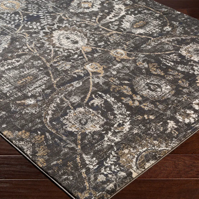 Aarya Vintage Oriental Boho Black Rug