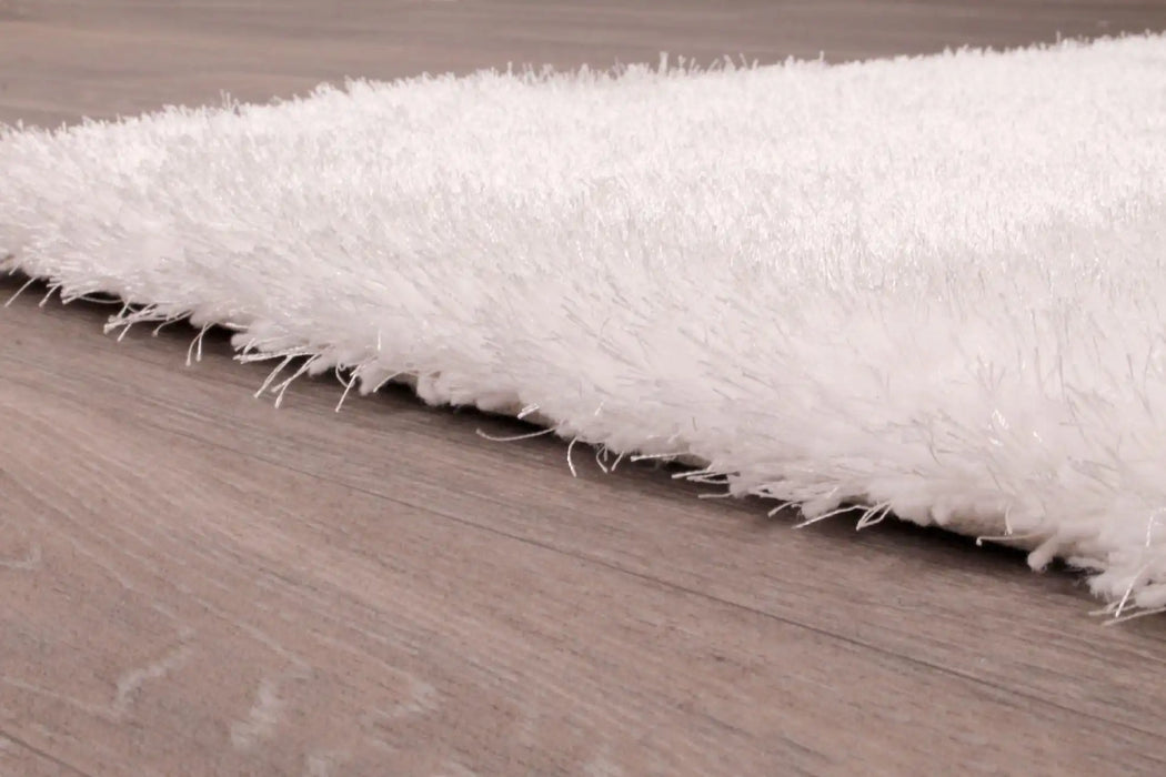 HMC indigo ivory Ivory Living Room Shaggy Rug.