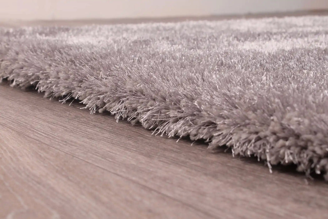HMC indigo silver Grey Living Room Shaggy Rug.