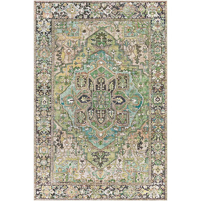 Viorica Vintage Oriental Boho Dark Green Rug