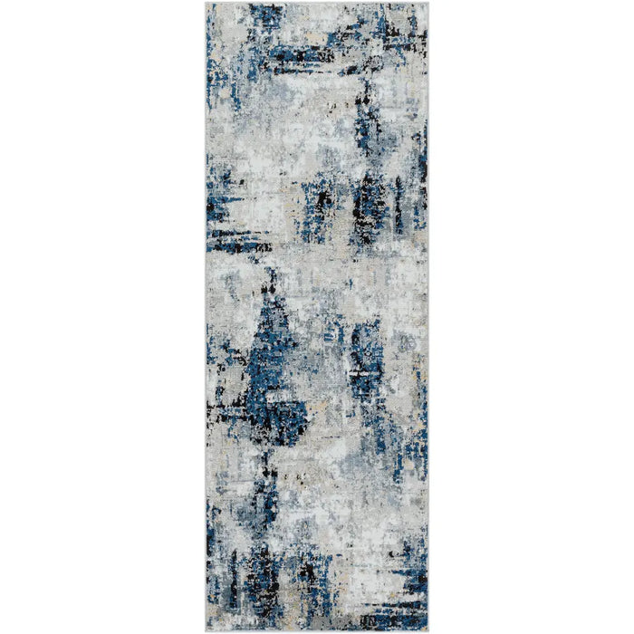 LENA Abstract Modern Marble Denim Rug