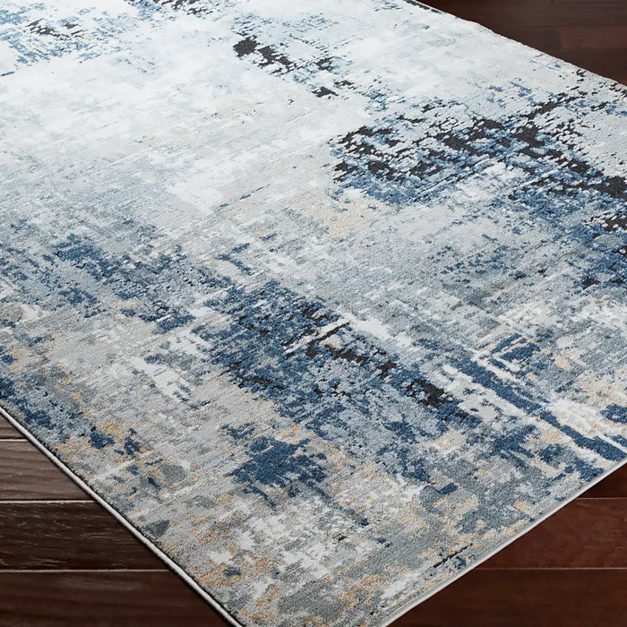 LENA Abstract Modern Marble Denim Rug