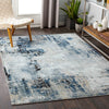 LENA Abstract Modern Marble Denim Rug