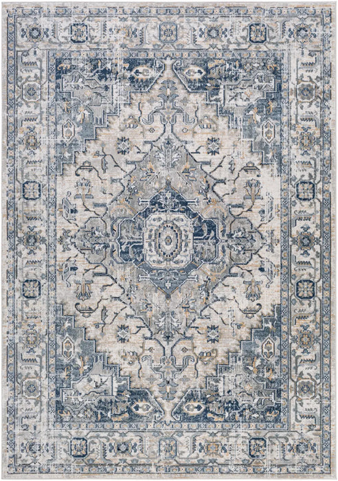 DALILA Vintage Traditional Oriental Boho Dark Blue Rug