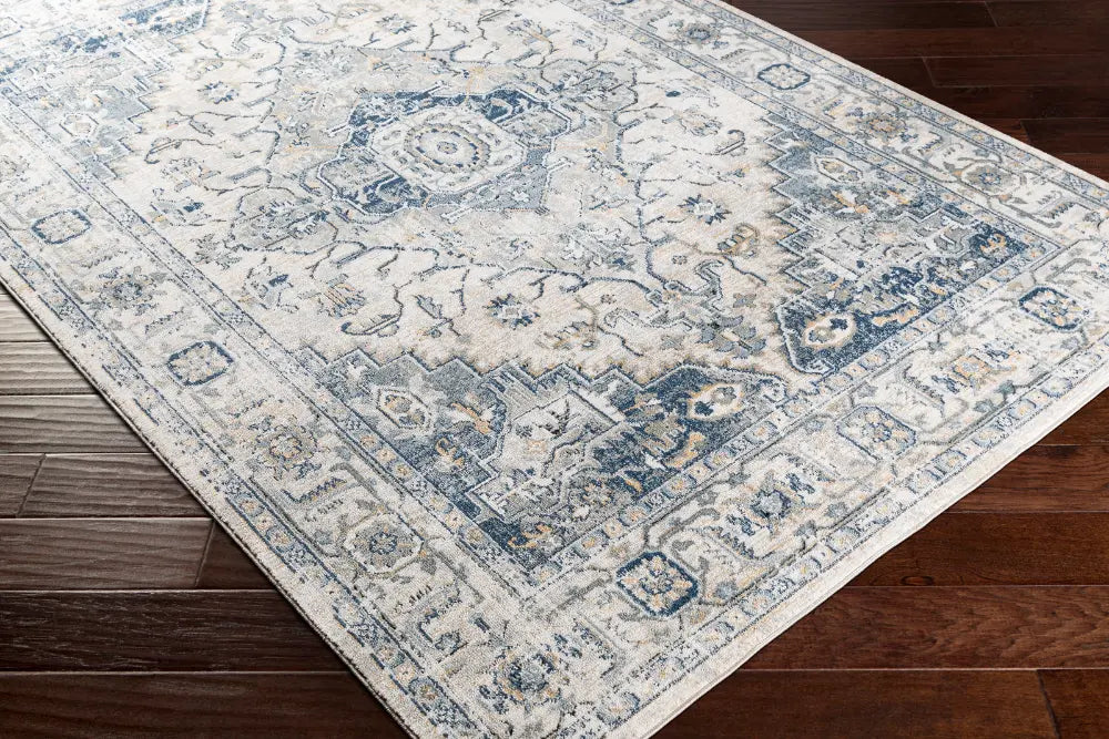 DALILA Vintage Traditional Oriental Boho Dark Blue Rug