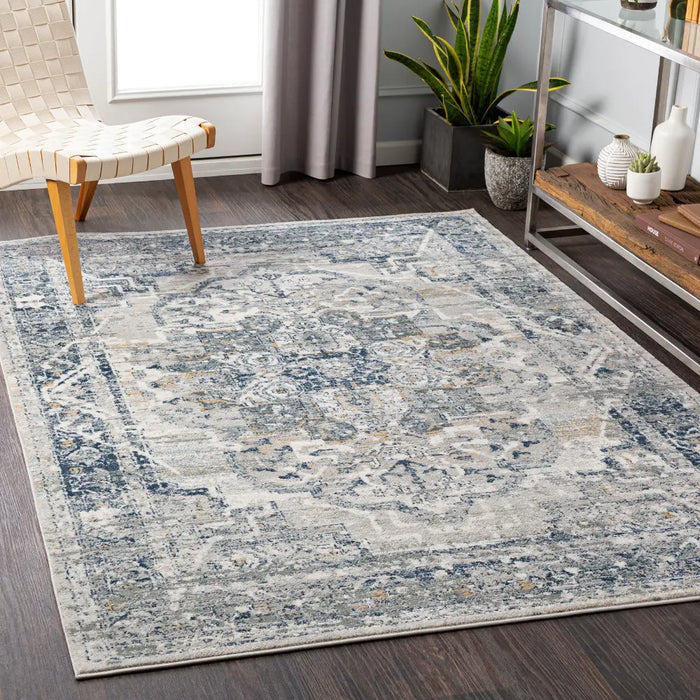 ISABELLA Vintage Traditional Oriental Boho Navy Rug