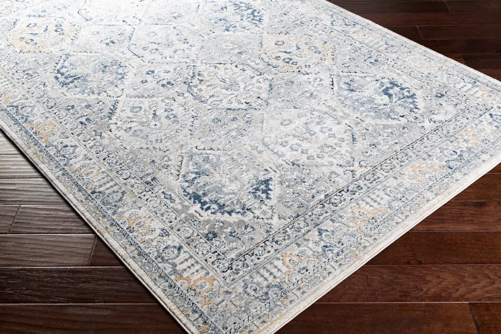 CAMILA Vintage Traditional Oriental Boho Light Grey Rug
