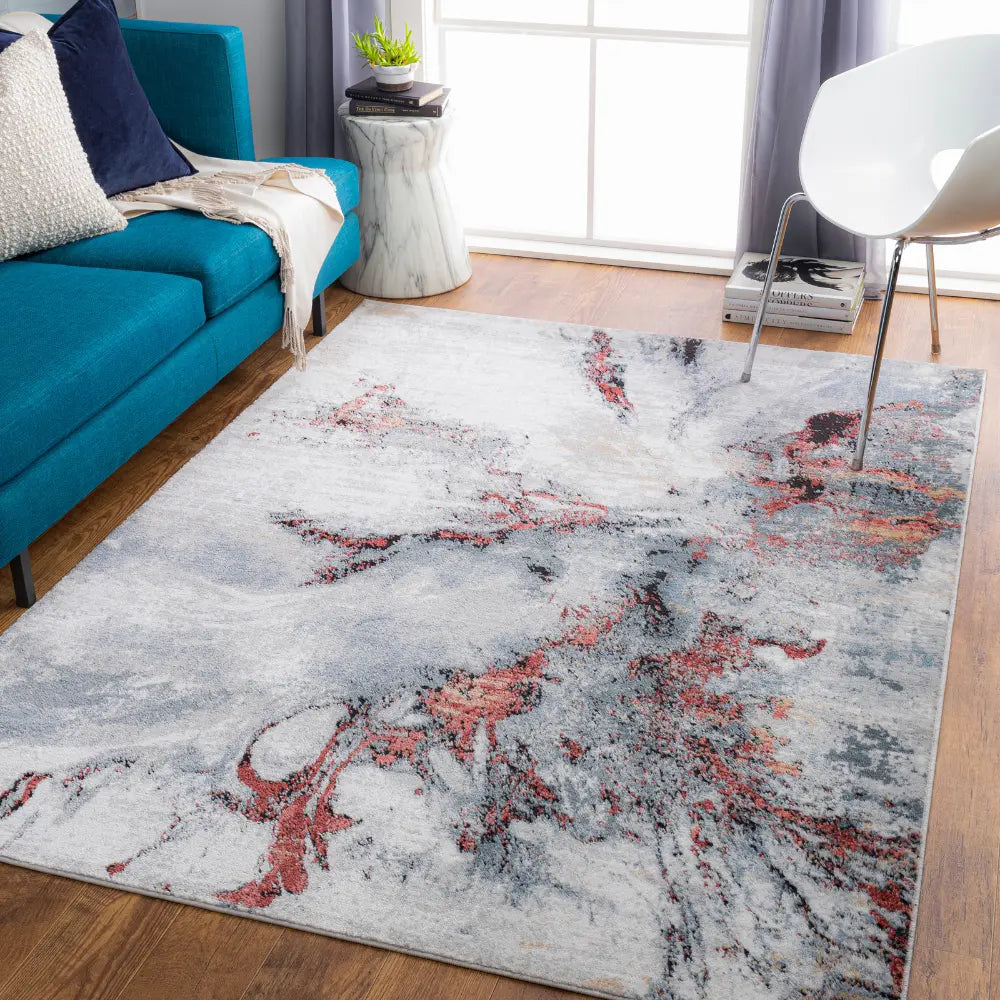 EMMA Abstract Modern Marble Medium Grey Rug Grey Rug — RugsDirect Online