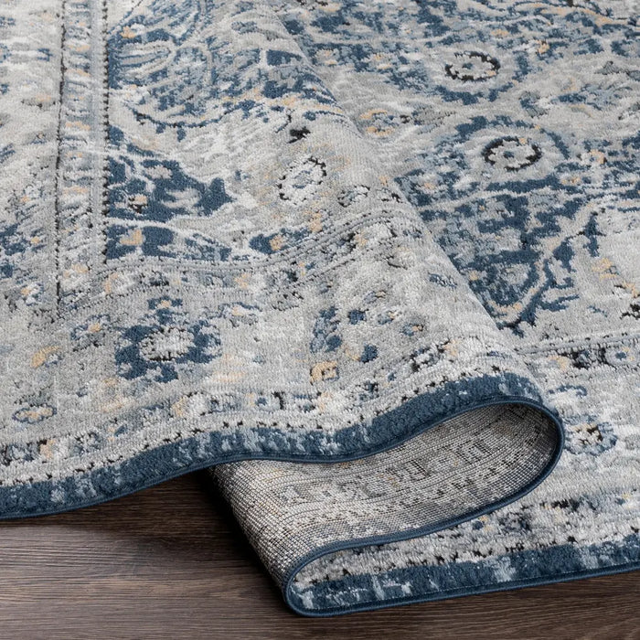 PETRA Vintage Traditional Oriental Boho Navy Rug