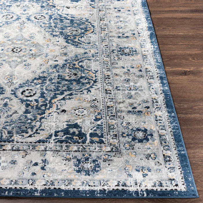 PETRA Vintage Traditional Oriental Boho Navy Rug