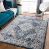 PETRA Vintage Traditional Oriental Boho Navy Rug