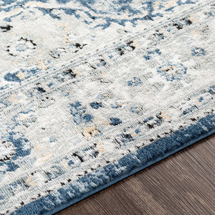 PETRA Vintage Traditional Oriental Boho Navy Rug