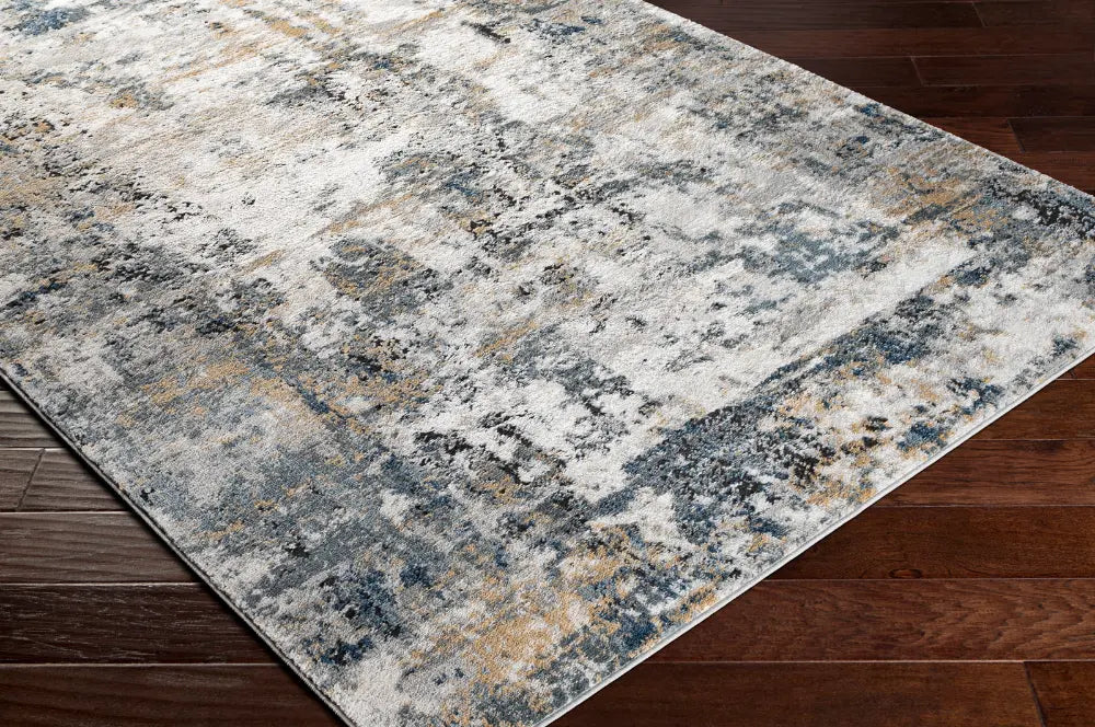 LENA Abstract Modern Marble Medium Grey Rug