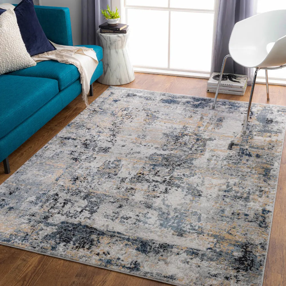 LENA Abstract Modern Marble Medium Grey Rug Grey Rug — RugsDirect Online