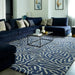 Asiatic katherine carnaby coral blue Blue, Navy Living Room Geometric Rug.