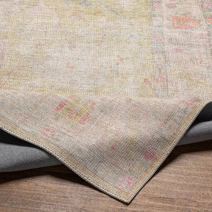 AMARI Machine Washable Traditionnal Boho Sage Rug
