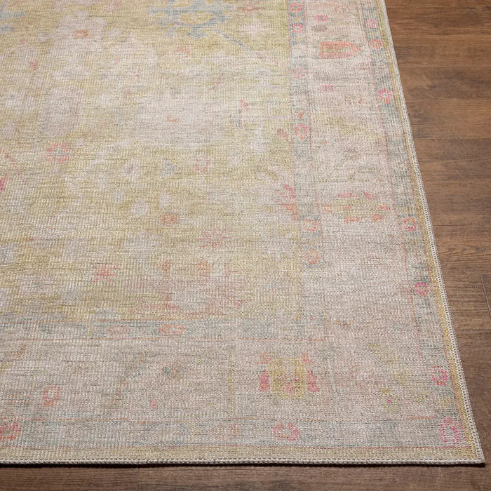 AMARI Machine Washable Traditionnal Boho Sage Rug