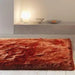 Asiatic plush plush rust Orange Living Room Shaggy Rug.