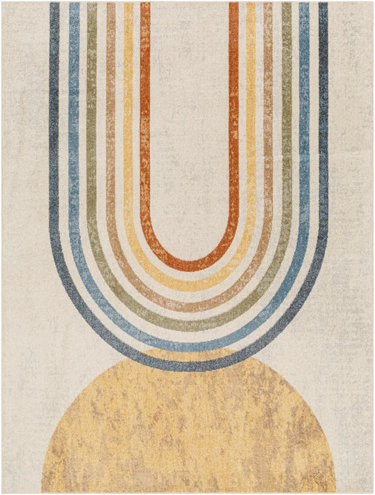 BARBARA Machine Washable Modern Beige Rug