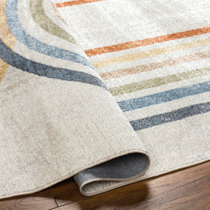 BARBARA Machine Washable Modern Beige Rug