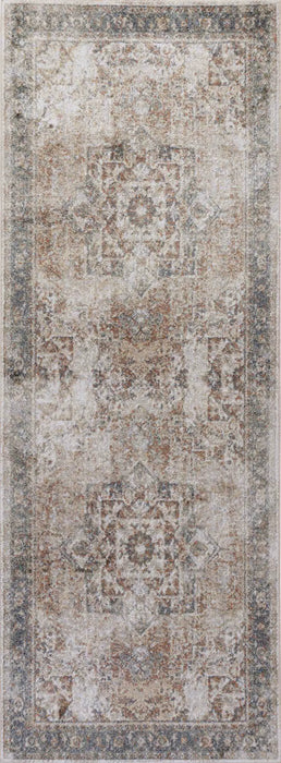 ALORA Machine Washable Traditional Boho Burnt Orange Rug