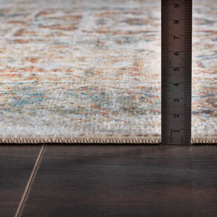 ALORA Machine Washable Traditional Boho Burnt Orange Rug