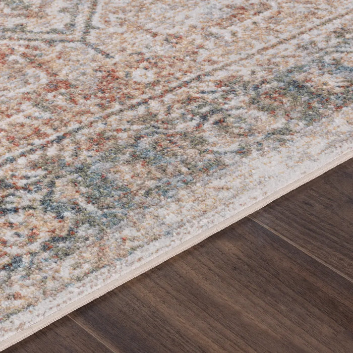 ALORA Machine Washable Traditional Boho Burnt Orange Rug