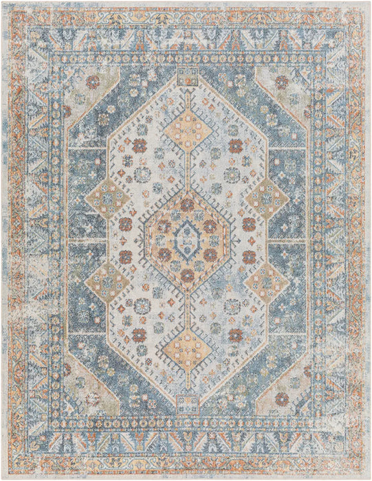 ALKA Machine Washable Traditional Boho Denim Rug