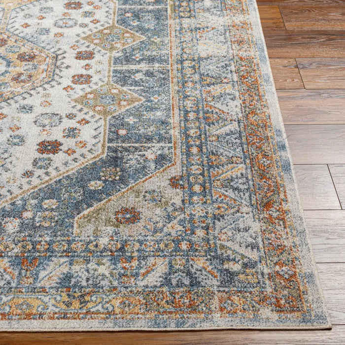 ALKA Machine Washable Traditional Boho Denim Rug