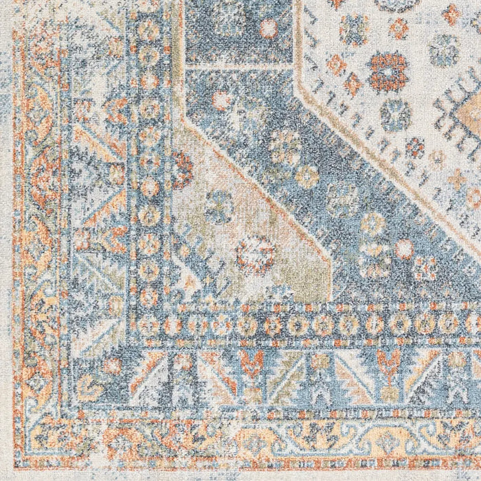 ALKA Machine Washable Traditional Boho Denim Rug