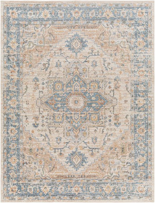 RIVER Machine Washable Traditional Boho Beige Rug